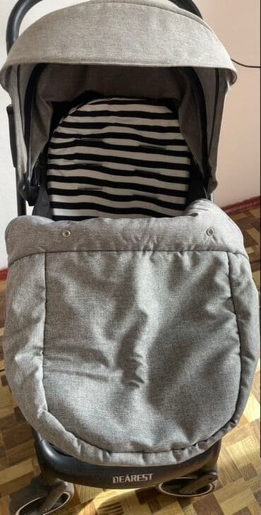 удобная детская коляска: Коляска, цвет - Черный — 1