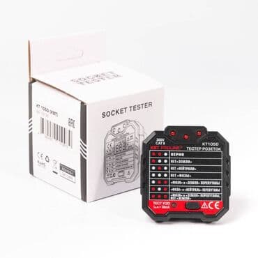 мир инструмента | надежный инструмент оптом в кыргызстане бишкек бишкек: КВТ - Тестер розеток, модель KT105D. Серия PROLINE. Тестер со — 3
