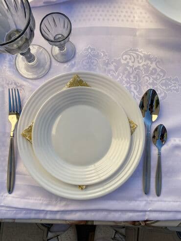 Посуда в аренду 30персон!!! Тарелки большие 30 шт Постановочные 30шт at lalafo.kg Посуда в аренду 30персон!!! Тарелки большие 30 шт Постановочные 30шт