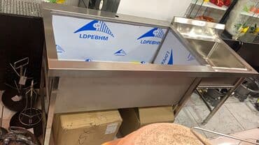 оборудование для общепита: Ванна моечная, мойка, стол из нержавейки, стол нейтральный, стеллажи — 13