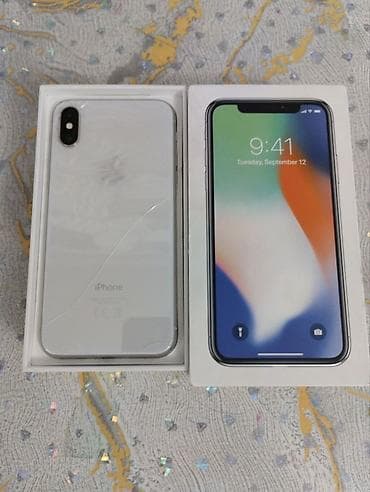 IPhone X, 256 ГБ, Серебристый, Коробка, 100 % — 2