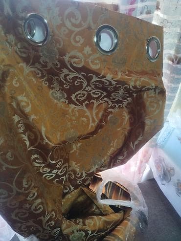 готовые шторы на кухню: Комплект штор, Жаккард, С тюлем в комплекте, Готовое изделие, Для зала — 2