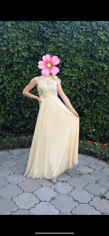 вечерний костюм: Вечернее платье, А-силуэт, Длинная модель, Без рукавов, XS, S — 1