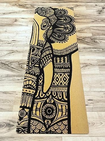 Электр транспорту: Коврик для йоги из каучука и пробки Толщина 0.4мм Естественное и — 1