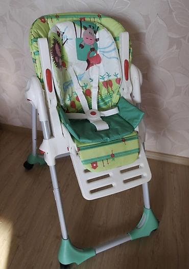 Стульчик для кормления, Б/у, Chicco, Металл, Другой вид, цвет - Зеленый