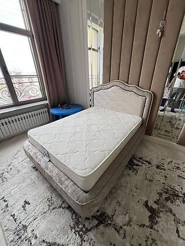 детская кровать с матрацем: Односпальная кровать, Новый, С матрасом, длина - 160 см — 1