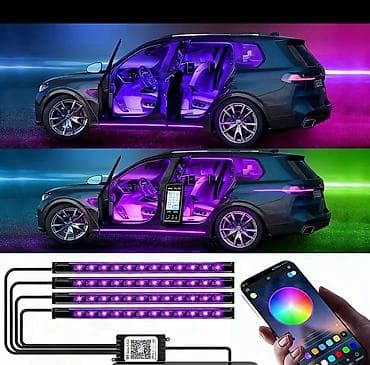 подсветка салона авто: Автомобильная RGB‑подсветка салона с управлением через приложение и — 1