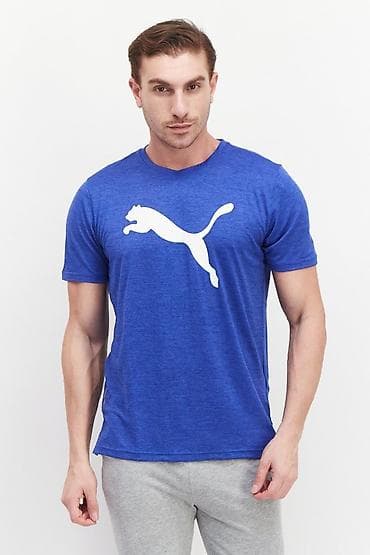 Мужская футболка, L, Puma, Новый, цвет - Синий, Самовывоз, Платная доставка
