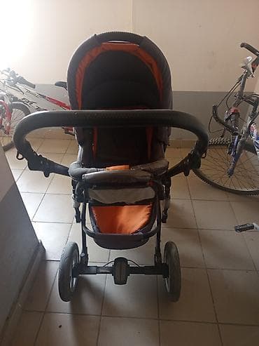 Коляска универсальная 2 в 1 (люлька + прогулочный блок) - Цвет: серый