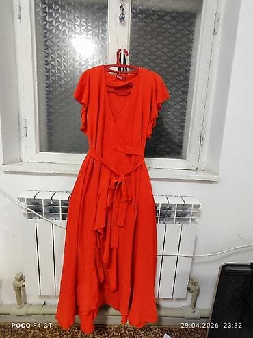 платья на запах: Повседневное платье, Турция, Лето, Длинная модель, Вискоза, На запах, M — 1