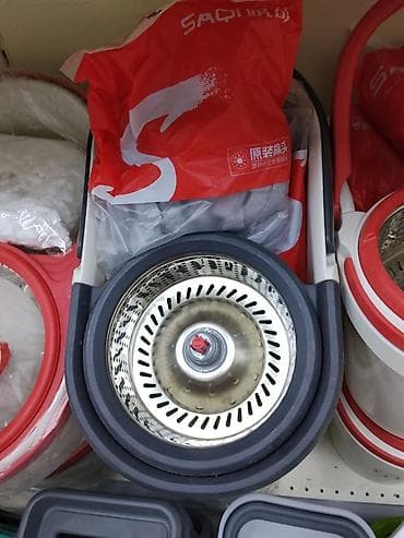Швабра с ведром и центрифугой (spin-mop) - Комплект для быстрой at lalafo.kg Швабра с ведром и центрифугой (spin-mop) - Комплект для быстрой