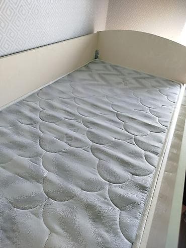 бортики для детской кровати: Двухъярусная детская кровать, Б/у, ЛДСП, цвет - Бежевый — 5