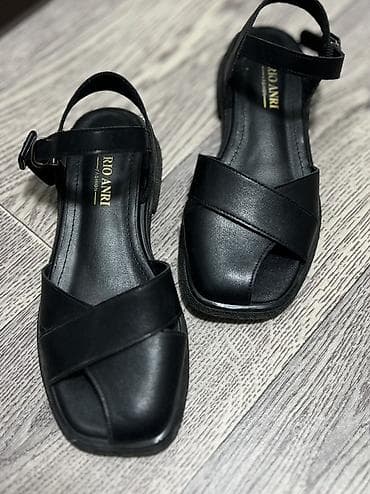 Босоножки, сандалии, шлепанцы: Женские кожаные босоножки RIO ANRI, турецкие, с намеком на японскую — 2