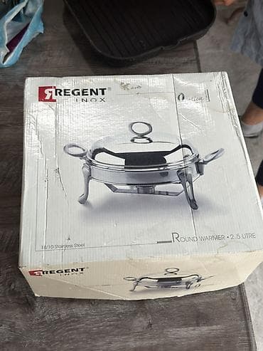dinner table: Абсолютно новый Круглый подогреватель блюд Regent Inox Ovation, объем — 1