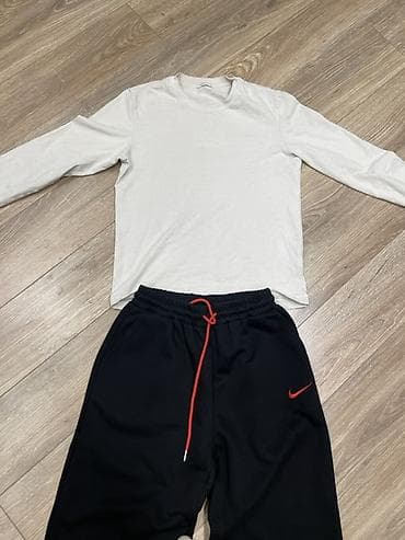 штаны nike: Комплект для спорта и повседневной носки: - Лонгслив белого цвета с — 2