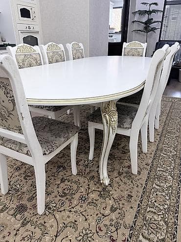 Барные стулья: Стул для кухни, Б/у, Дерево, цвет - Белый — 2