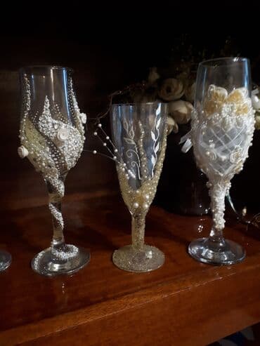 свадебный букет из бисера: Бокалы свадебные 
От 100 сом В наличии — 7