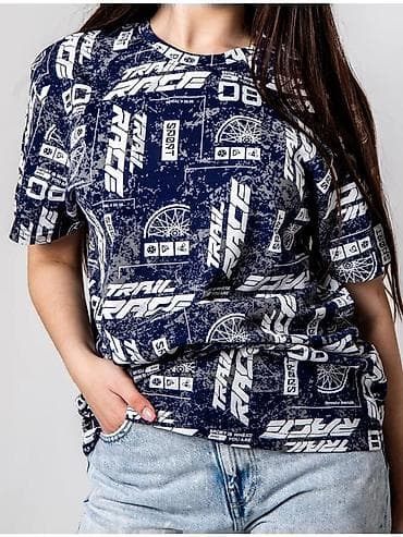 нужные вещи: Футболка с принтом Trail Race - Материал: 100% хлопок (дышащий — 4