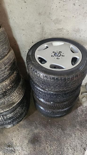 запаска шин: Дөңгөлөктөр монтажда 225 / 55 / R 17, All-season, Колдонулган, Комплект, Жеңил унаалар, Куйма, тешиктери - 4 — 3