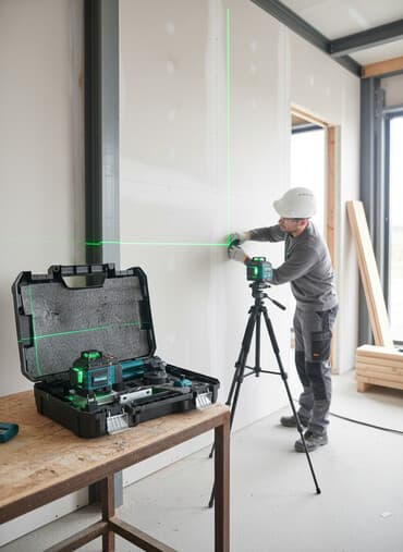 прожектор для дома: Лазерный уровень Makita (зелёный луч) в комплекте с аксессуарами в — 1