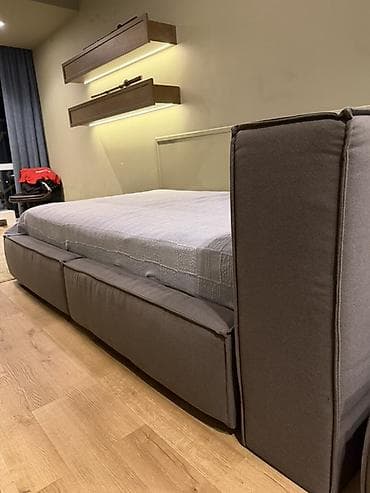 small table: Односпальная мягкая кровать 🇹🇷Saloni (Турция)+ ортопедический матрас — 1