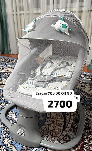 Детские электронные качели-шезлонг - Цвет: серый - Электронный блок