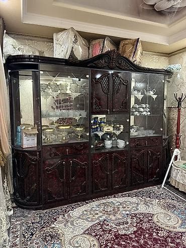 шкафы стенка: Стенка-шкаф, Для зала, Особенности: Для хранения посуды — 3