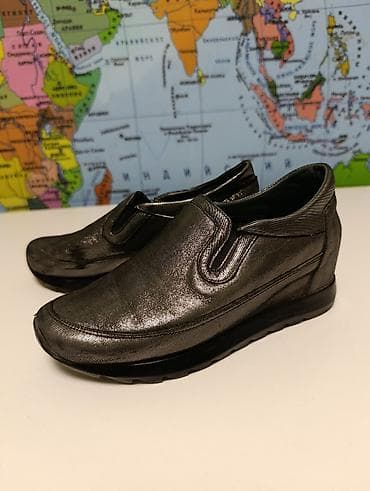 домашние тапочки из войлока: Женские повседневные коженные слипоны - Цвет: темно‑серый/графит с — 3