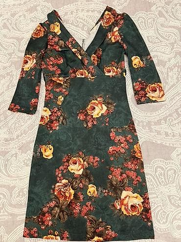 платье футляр теплое: Повседневное платье, Осень-весна, Футляр, S, M — 1