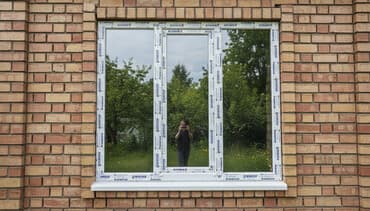 пшеница буудай: ПВХ-окно WINTECH, трехстворчатое - Профиль: ПВХ WINTECH (заводская — 1