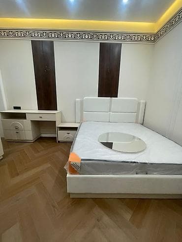 Спальный гарнитур, Новый, Двуспальная кровать, Шкаф, Трюмо, Другая страна производитель, В рассрочку, МДФ, Бесплатная доставка, цвет - Бежевый