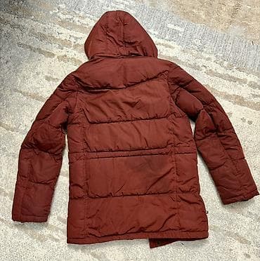 длинный пуховик: Мужская зимняя куртка-пуховик, цвет терракотово-бордовый — 3