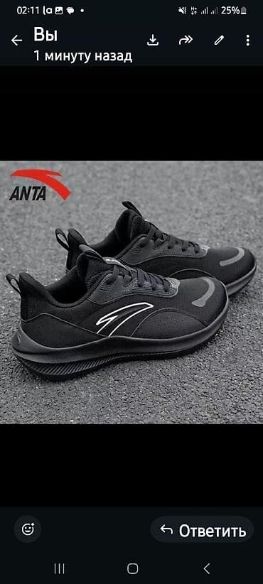 Мужские кроссовки, 41, Anta, Новый, цвет - Черный