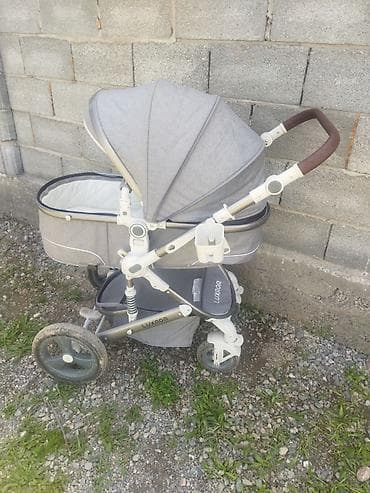 anex e type: Детская коляска-люлька Luxmom (серый текстиль) (за 14000p покупали ) - — 2