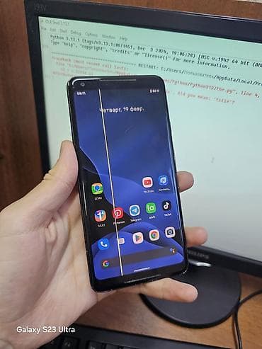 Google Pixel 2 XL, Б/у, 64 ГБ, цвет - Черный, 1 SIM
