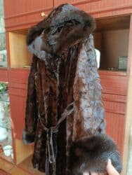 Прокат одежды: Шуба, Норка, По колено, С капюшоном, S — 2