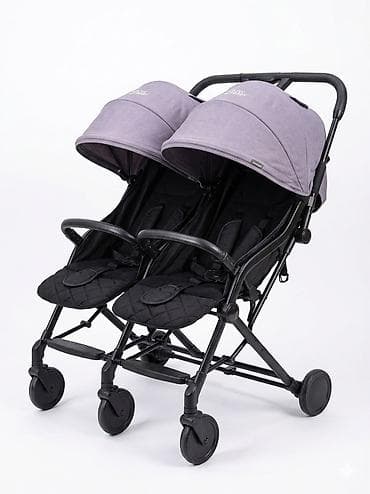 детские коляски для двойняшек: Коляска, Другой бренд, цвет - Черный, Б/у, Бесплатная доставка — 6