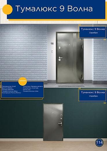 Двери для домов и квартир, Металлическая, Одностворчатая, Китайская, цвет - Серебристый