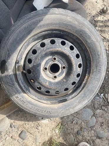 diska 14: Колеса в сборе 195 / 65 / R 14, Лето, Б/у, Легковые, Железные — 4