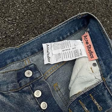 Джинсы: Джинсы Acne Studios - Модель: свободный прямой крой, высокая посадка — 3