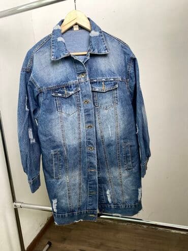 корейские капсулы для похудения день и ночь: Длинная джинсовая куртка (oversize) - Материал: плотный деним — 1