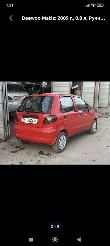 lexsus 330: Daewoo Matiz: 2009 г., 0.8 л, Ручные, Бензин, Хэтчбэк — 3