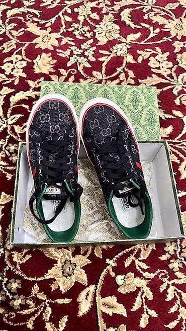 кеды puma: Мужские кроссовки, 42, Gucci, Б/у, цвет - Черный, Самовывоз — 1