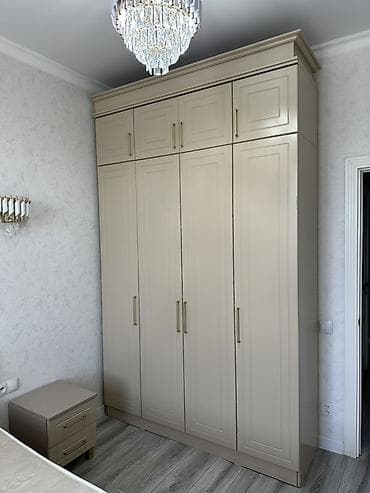 кровать принцесса: Спальный гарнитур в классическом стиле, цвет — теплый беж с золотистой — 2