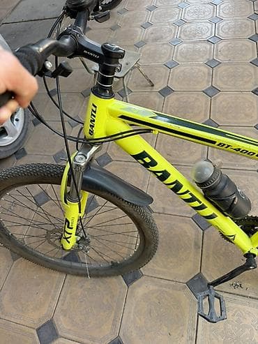 bmx mtb: Горный велосипед BANTLI BT-400 в ярком желтом цвете, оборудованный — 2