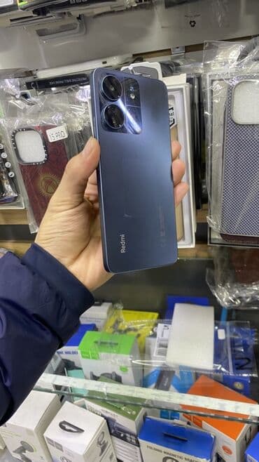 Redmi, Redmi 13C, Б/у, 256 ГБ, цвет - Синий, 2 SIM