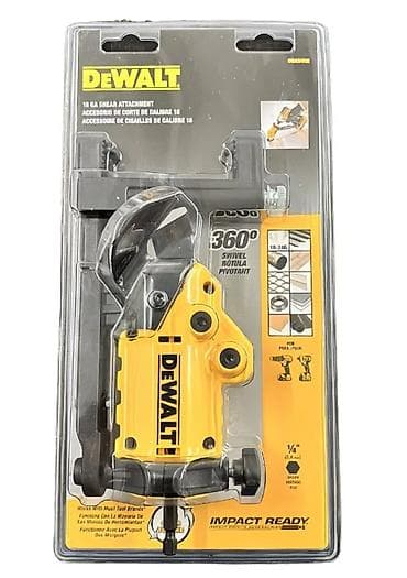 Инструменттер: Насадка-ножницы DeWALT Impact Connect 18 GA (поворот 360°) + 7500c — 3
