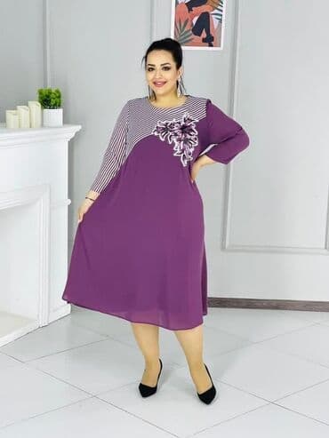 детские платья из шифона: Платья. шифон с цветком. размеры большие: 54/56. Есть платная — 4