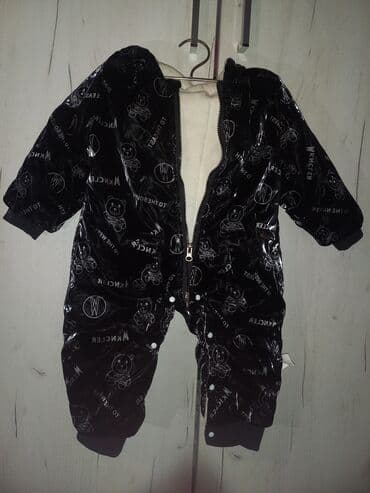 Балдардын кийим-кечелери жана бут кийимдери: Детский комбинезон с капюшоном - Цвет: черный с принтом мишек и — 1