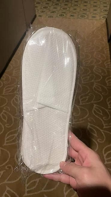 Мокасины и лоферы: Домашние тапочки, 43, Новый, цвет - Белый, Бесплатная доставка — 3